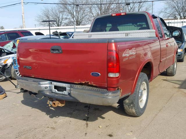 1FTRX18LXYNA17913 - 2000 FORD F150 RED photo 4