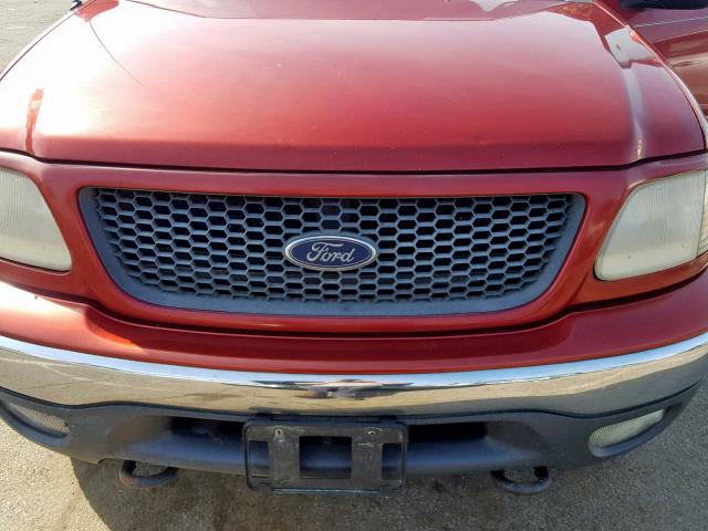 1FTRX18LXYNA17913 - 2000 FORD F150 RED photo 9