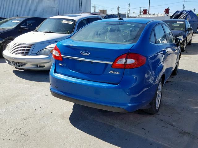 3FADP4CJ3CM123761 - 2012 FORD FIESTA SEL BLUE photo 4