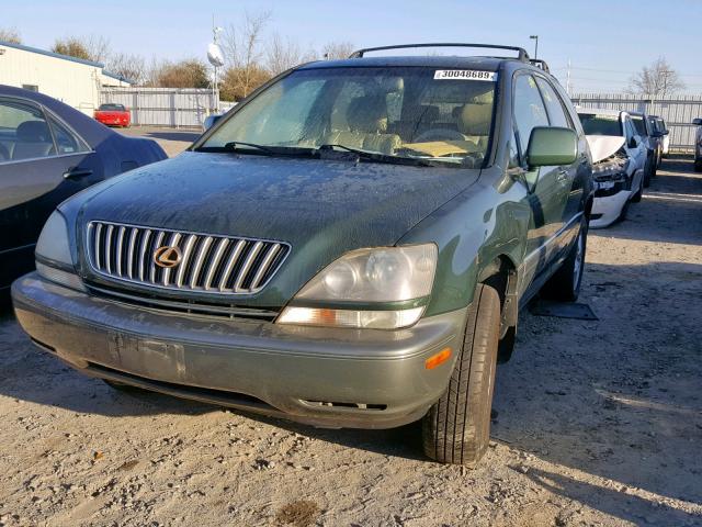 JT6HF10U1X0053852 - 1999 LEXUS RX 300 GREEN photo 2