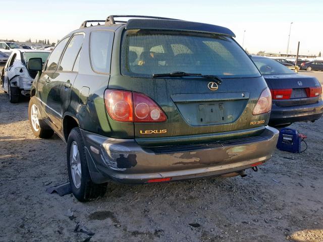 JT6HF10U1X0053852 - 1999 LEXUS RX 300 GREEN photo 3