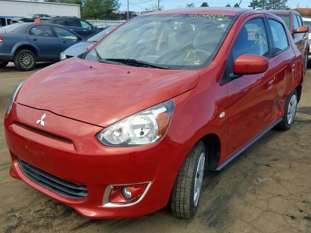 ML32A3HJ3FH052479 - 2015 MITSUBISHI MIRAGE DE RED photo 2