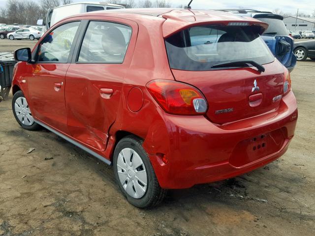 ML32A3HJ3FH052479 - 2015 MITSUBISHI MIRAGE DE RED photo 3