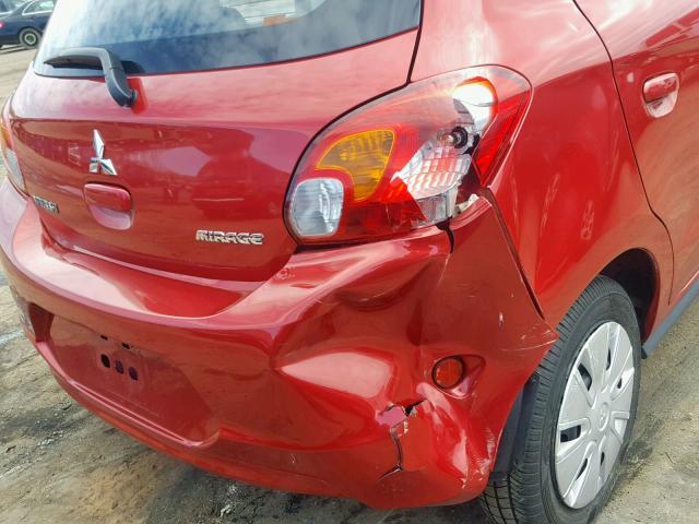 ML32A3HJ3FH052479 - 2015 MITSUBISHI MIRAGE DE RED photo 9