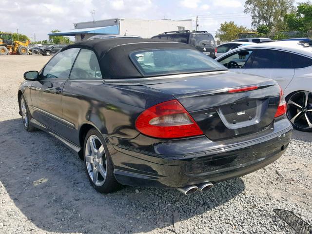 WDBTK72F27T081561 - 2007 MERCEDES-BENZ CLK 550 BLACK photo 3