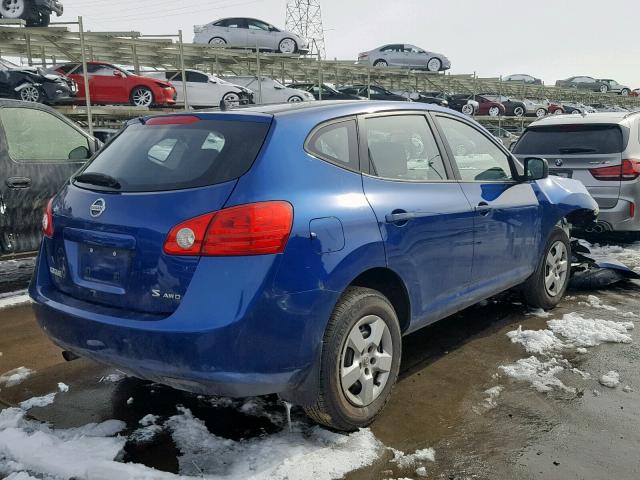 JN8AS58V48W129951 - 2008 NISSAN ROGUE S BLUE photo 4