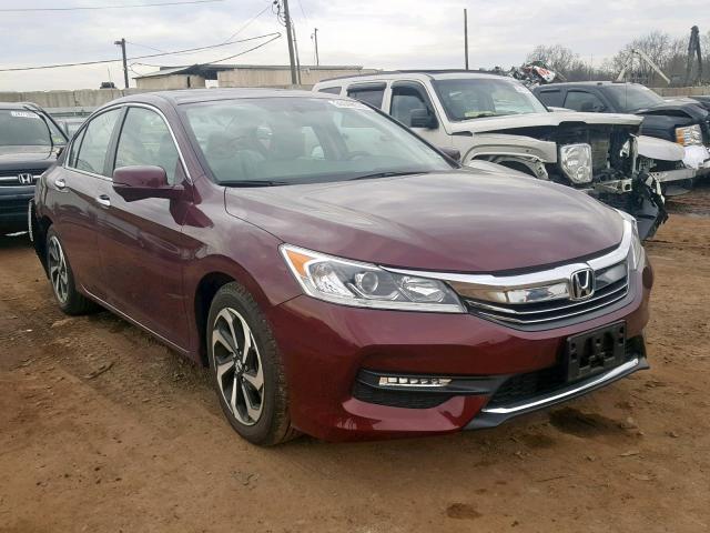 1HGCR2F84GA004313 - 2016 HONDA ACCORD EXL MAROON photo 1