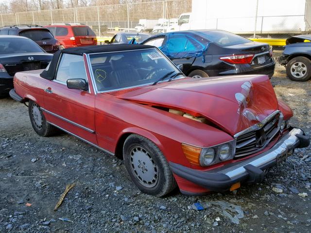 WDBBA48D7HA060088 - 1987 MERCEDES-BENZ 560 SL RED photo 1