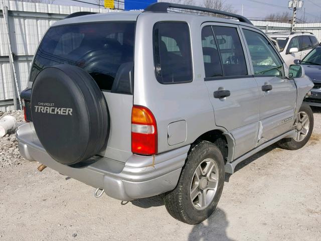 2CNBJ634946910830 - 2004 CHEVROLET TRACKER LT SILVER photo 4