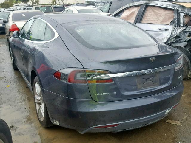 5YJSA1S2XFF088222 - 2015 TESLA MODEL S 70 GRAY photo 3