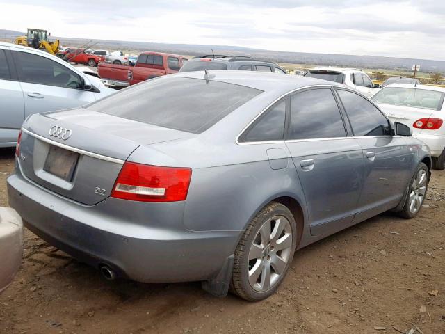 WAUDH74F67N044824 - 2007 AUDI A6 3.2 QUA GRAY photo 4