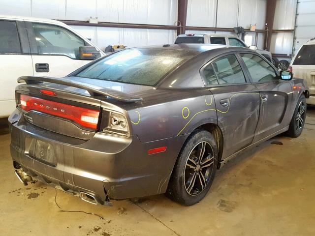 2C3CDXJG2EH371237 - 2014 DODGE CHARGER SX GRAY photo 4