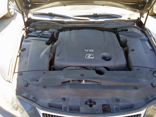 JTHCK262885018450 - 2008 LEXUS IS 250 GRAY photo 7