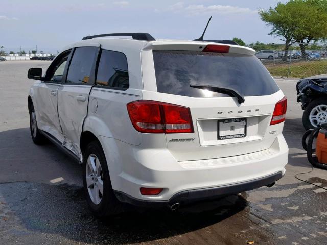 3D4PG1FG5BT561727 - 2011 DODGE JOURNEY MA WHITE photo 3