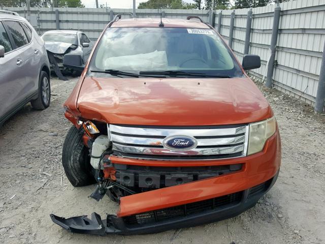 2FMDK36C07BB56669 - 2007 FORD EDGE SE ORANGE photo 9