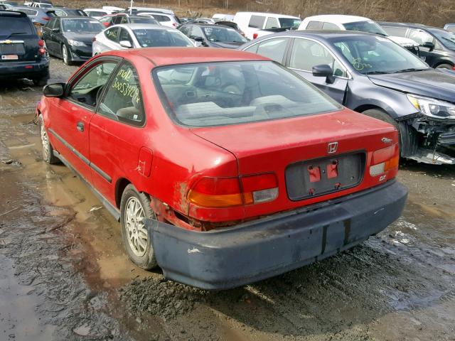 1HGEJ6123WL075158 - 1998 HONDA CIVIC DX RED photo 3