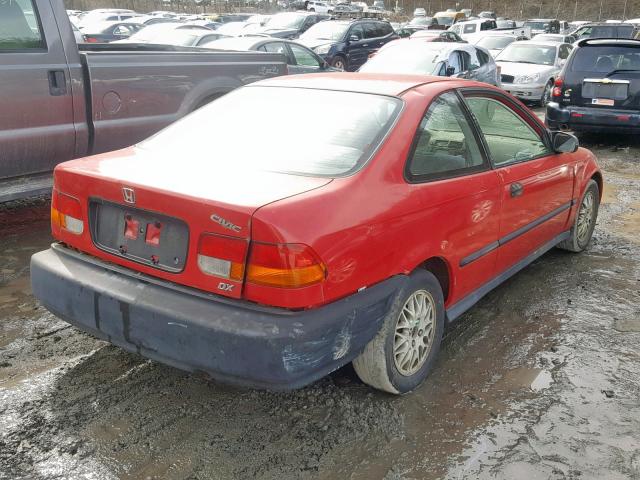 1HGEJ6123WL075158 - 1998 HONDA CIVIC DX RED photo 4