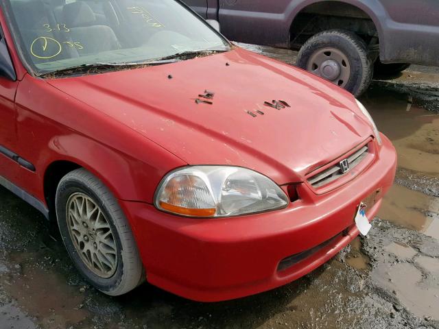 1HGEJ6123WL075158 - 1998 HONDA CIVIC DX RED photo 9