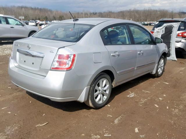 3N1AB6AP2AL703460 - 2010 NISSAN SENTRA 2.0 SILVER photo 4