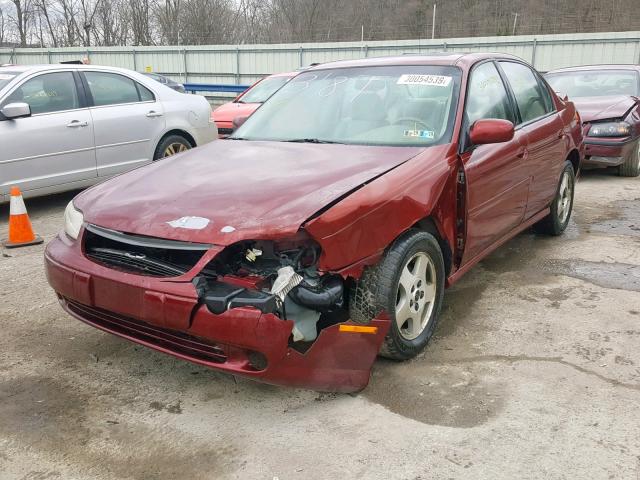 1G1NE52J43M549460 - 2003 CHEVROLET MALIBU LS 栗色 照片 2