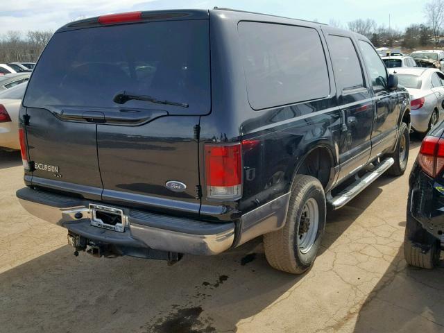 1FMNU41S05EB25734 - 2005 FORD EXCURSION BLACK photo 4