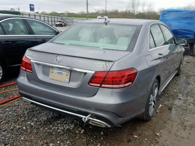 WDDHF5KBXFB120422 - 2015 MERCEDES-BENZ E 350 SILVER photo 4