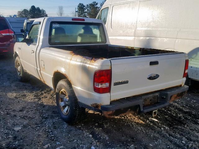 1FTYR10D78PA69045 - 2008 FORD RANGER WHITE photo 3