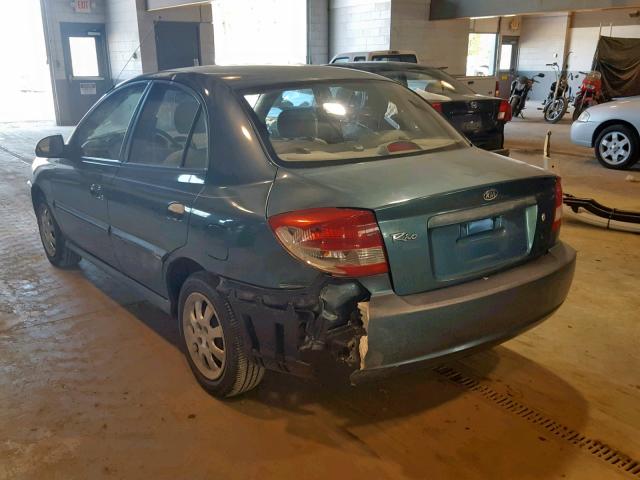 KNADC125556368084 - 2005 KIA RIO GREEN photo 3