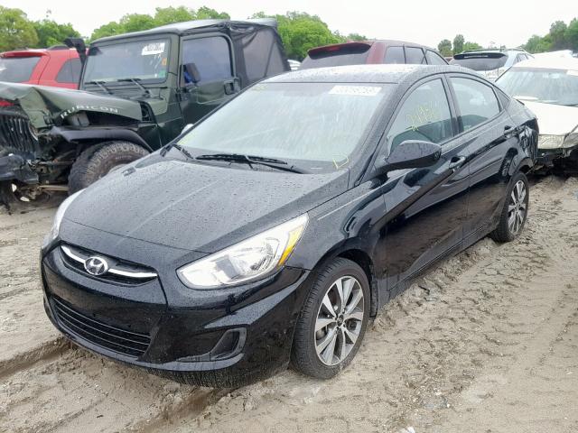 KMHCT4AEXHU348071 - 2017 HYUNDAI ACCENT SE CHARCOAL photo 2