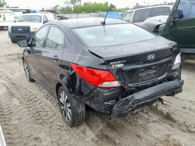 KMHCT4AEXHU348071 - 2017 HYUNDAI ACCENT SE CHARCOAL photo 3