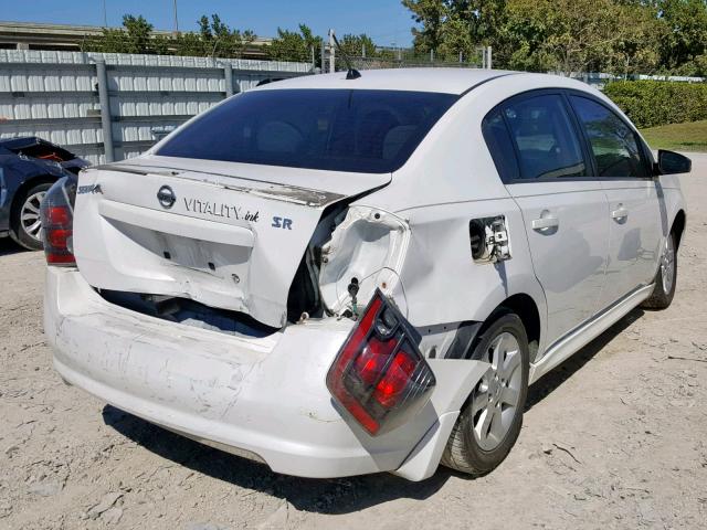 3N1AB6APXCL658593 - 2012 NISSAN SENTRA 2.0 WHITE photo 4