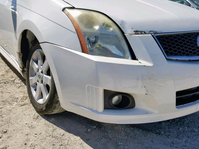 3N1AB6APXCL658593 - 2012 NISSAN SENTRA 2.0 WHITE photo 9