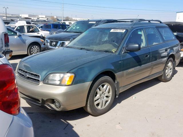 4S3BH675XY7615843 - 2000 SUBARU LEGACY OUT GREEN photo 2