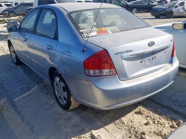 KNAFE121175403485 - 2007 KIA SPECTRA EX BLUE photo 3