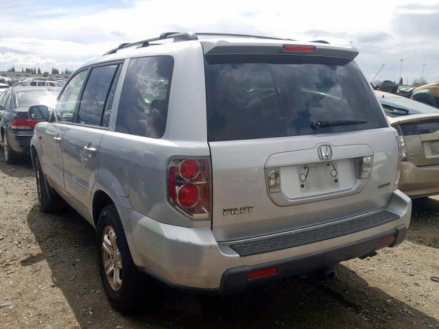 5FNYF18288B014660 - 2008 HONDA PILOT VP SILVER photo 3