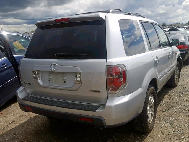 5FNYF18288B014660 - 2008 HONDA PILOT VP SILVER photo 4