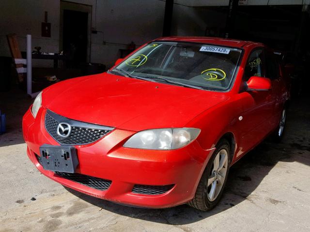 JM1BK12F851331162 - 2005 MAZDA 3 I RED photo 2