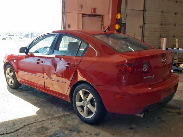 JM1BK12F851331162 - 2005 MAZDA 3 I RED photo 3