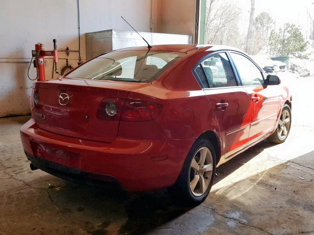 JM1BK12F851331162 - 2005 MAZDA 3 I RED photo 4