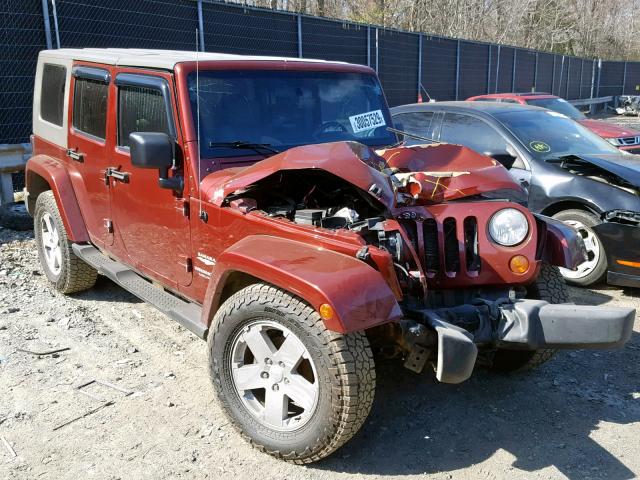 1J8GA59157L114677 - 2007 JEEP WRANGLER S BURGUNDY photo 1