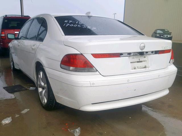 WBAGN63454DS47284 - 2004 BMW 745 LI WHITE photo 3