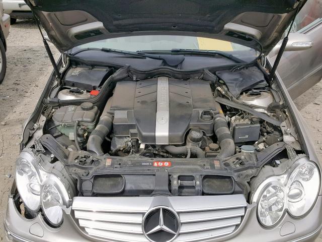 WDBTJ65J15F139443 - 2005 MERCEDES-BENZ CLK 320C GRAY photo 7