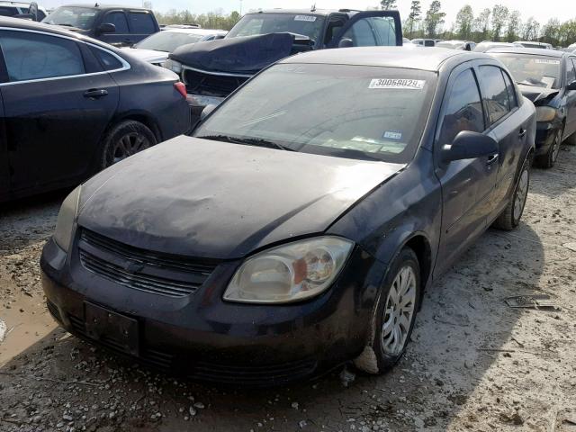 1G1AD5F57A7161066 - 2010 CHEVROLET COBALT 1LT BLACK photo 2