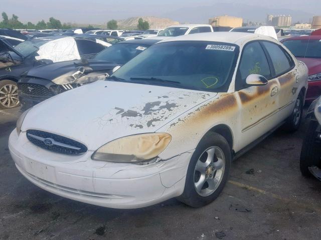 1FAFP55U41A109416 - 2001 FORD TAURUS SES WHITE photo 2