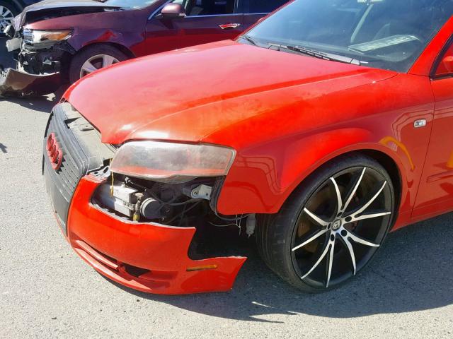 WAUAH78E86A199627 - 2006 AUDI A4 3.2 RED photo 9