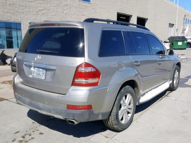 4JGBF71E27A188109 - 2007 MERCEDES-BENZ GL 450 4MA GRAY photo 4