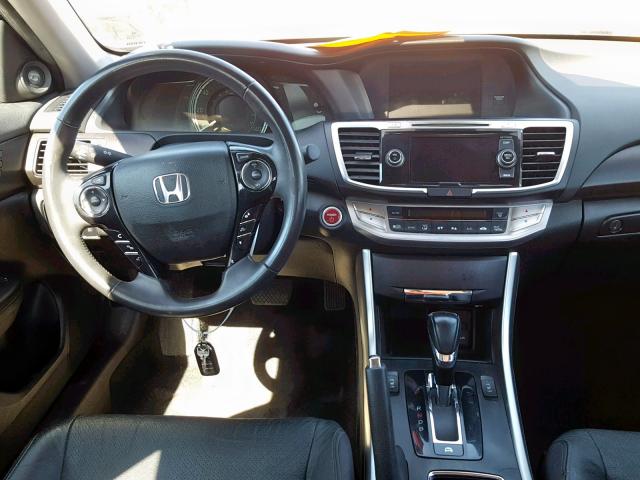 1HGCR6F58FA010241 - 2015 HONDA ACCORD HYB BLACK photo 9