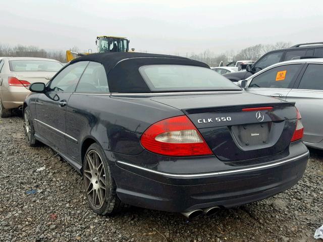 WDBTK72F47T082405 - 2007 MERCEDES-BENZ CLK 550 BLACK photo 3