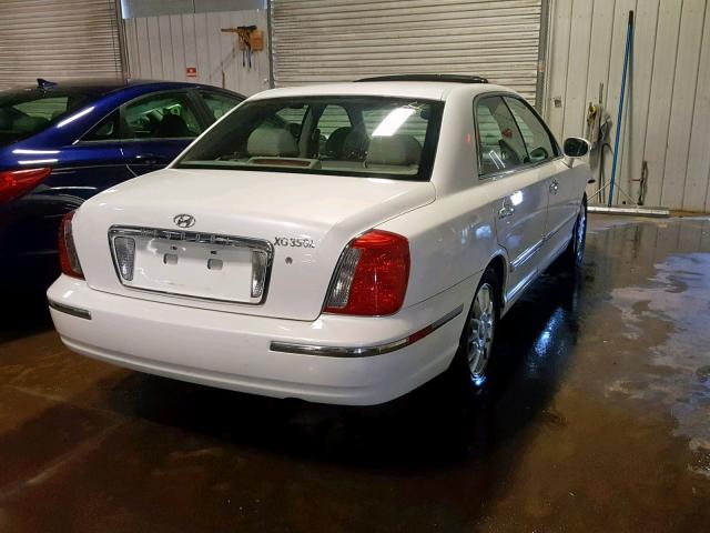 KMHFU45E35A425333 - 2005 HYUNDAI XG 350 WHITE photo 4