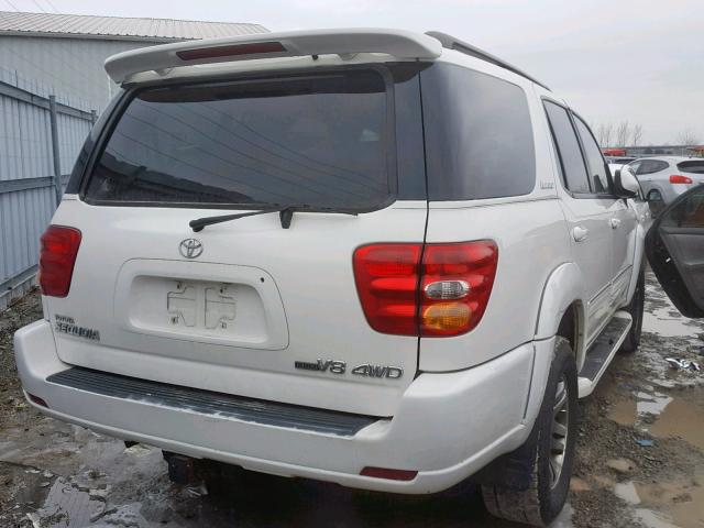 5TDBT48A84S208330 - 2004 TOYOTA SEQUOIA LI WHITE photo 4